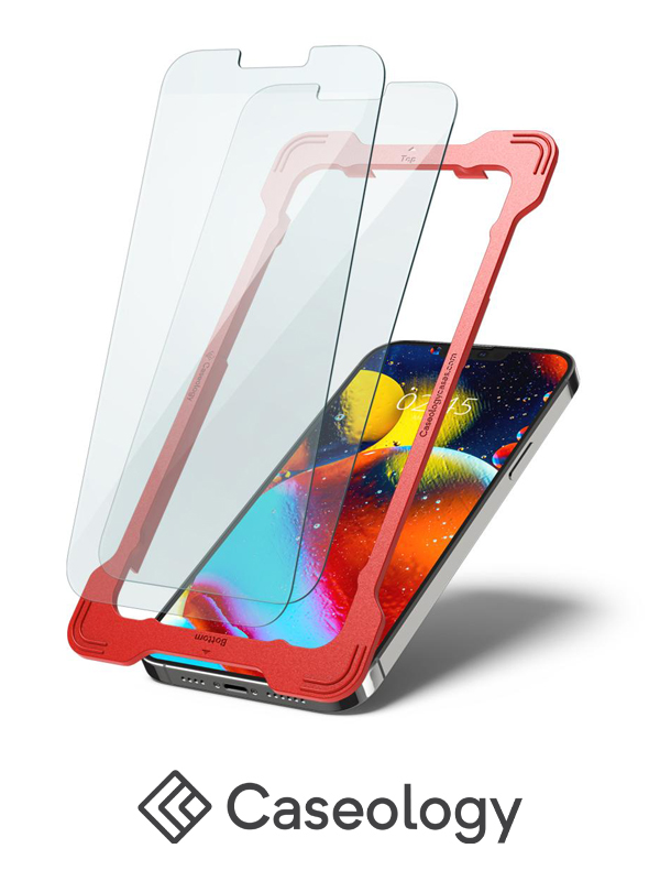 Caseology Snap Fit iPhone 13 Tempered Glass