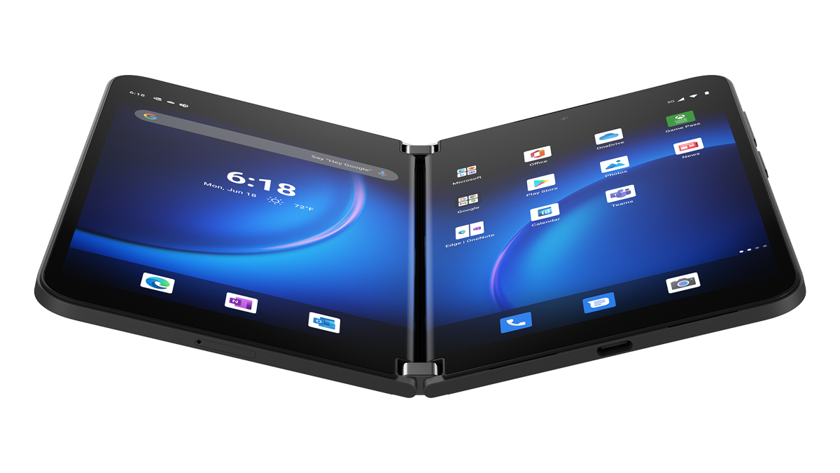 Surface Duo 2 Obsidian Fully Open